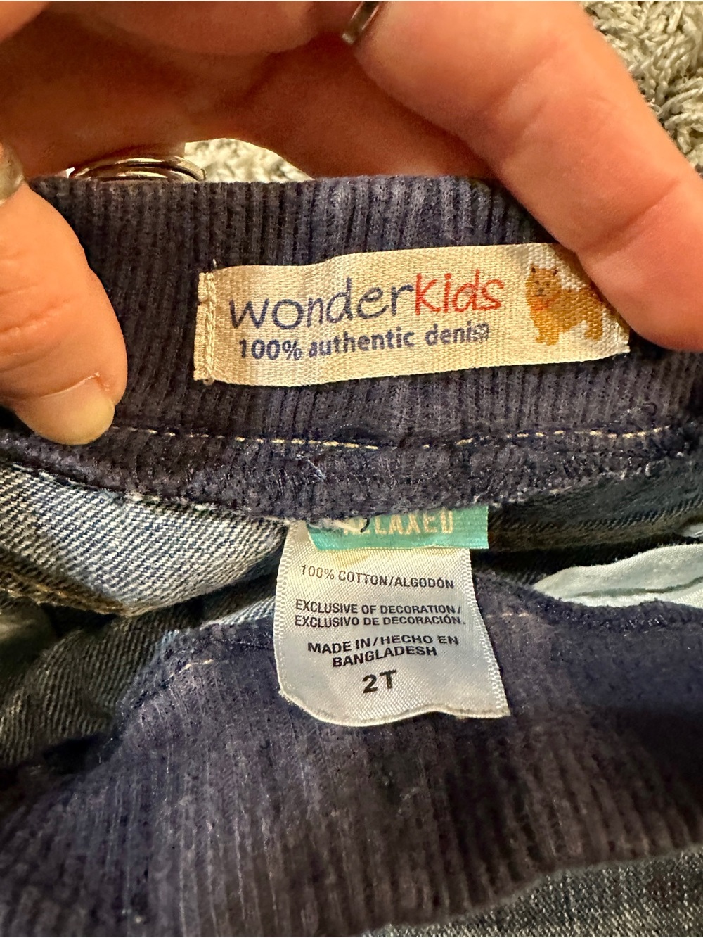 Wonderkids Denim Pull-On Jeans in Navy and Blue - Picture 5 of 16